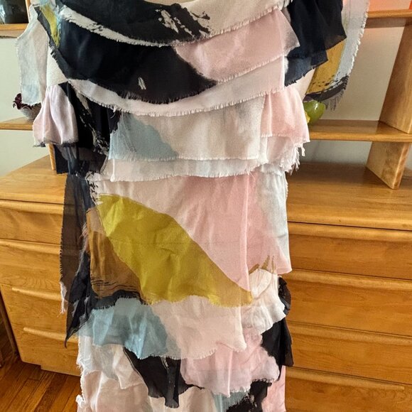 Abstract Multicolor Midi Dress - Picture 14 of 14